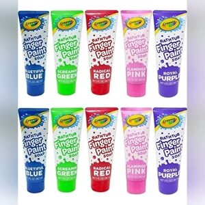 NEW Crayola Bathtub Finger Paint 10 Tubes